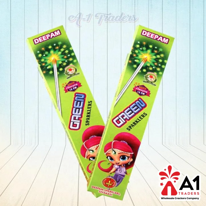 15cm Green Sparklers